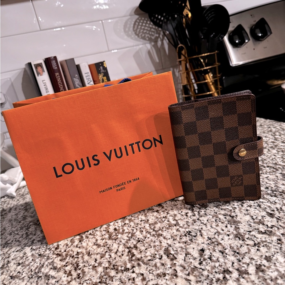 Louis Vuitton Damier Ebene Small Ring Agenda Cover